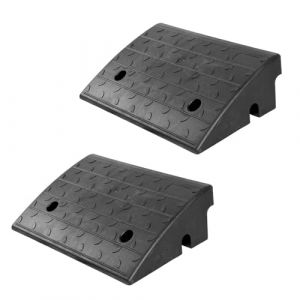 Vilnow Rampe pour Fauteuils Roulants de Seuil L&eacute;g&egrave;re, Pont de Seuil Robuste de 17cm de Hauteur, Rampe pour Trottoir, Rampe pour Garage, Trottoir, Camion, Scooter (Hauteur 17cm - 2 Pi&egrave;ces) (Vilnow, neuf)