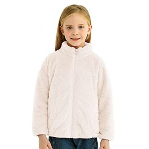 G&eacute;n&eacute;rique Veste Polaire Sherpa avec Fermeture &Eacute;clair Fille Enfant Blouson Polaire Col Montant Chaud Veste Sweat Peluche Hiver Automne Gar&ccedil;on Fille Manteau D&eacute;contract&eacute; avec Poches Manches Longues (yiTuIsI, neuf)