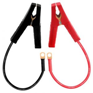 HuaLiSiJi Cable Pince Crocodile Voiture 8AWG 10 mm&sup2; Pince Crocodile avec Cable Batterie 12V 24V, pour Booster de D&eacute;marrage de Saut de Voiture Portable Jump Starter (50cm) (HuaLiSiJi, neuf)