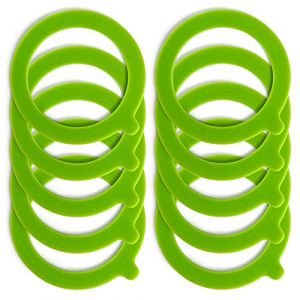Spesh Lot de 10 Joint Bocaux Joints Caoutchouc D'éTanchéIté de Bocal Rondelles Bocaux de Remplacement pour Bocal à Clip-68 X 93 mm (Vert) (Spesh-eu, neuf)