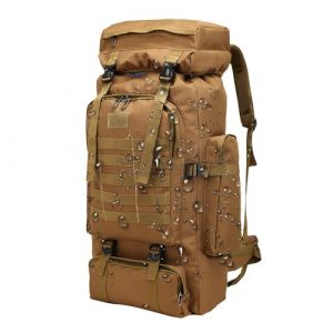 Liqzirtu Sac &agrave; dos Ruck, grand sac &agrave; dos de randonn&eacute;e, sac &eacute;tanche robuste de grande capacit&eacute; 80 L, sac d'assaut pour randonn&eacute;e en plein air, camping, randonn&eacute;e, chasse (queen'style, neuf)