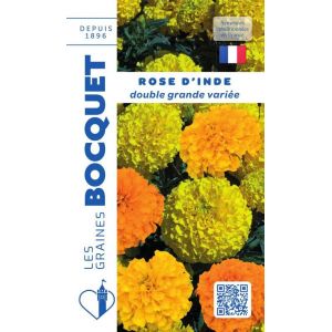 Sachet de graines de Rose d'Inde double grande vari&eacute;e - 1,5 g - fleur annuelle - LES GRAINES BOCQUET (LES GRAINES BOCQUET, neuf)