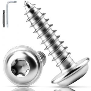 TXXATX 60 Pi&egrave;ces Vis &agrave; T&ocirc;le Inox M4x30 mm Vis Penture Torx Acier Inoxydable A2 V2A Autotaraudeuse &agrave; T&ecirc;te Plate avec Rondelle pour Panneaux Acoustiques Tables Chaises Biblioth&egrave;ques Armoires Meubles (JiaFangTrading, neuf)