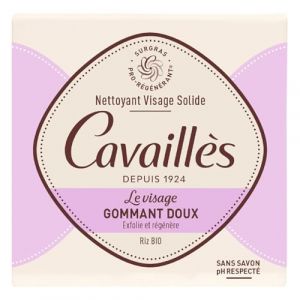 ROGE CAVAILLES – Savon Visage Gommant Doux au Riz Bio, Texture Soyeuse et Exfoliation Naturelle (Solide 70g) - lot de 3 - Vendu par Lot (Marché Parisien, neuf)