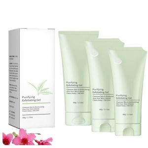 Gel exfoliant purifiant, Dead skin remover, gel exfoliant visage lèvres, gommage corps et nettoyant visage homme femme, nettoyage en profondeur (3) (BRVLY, neuf)