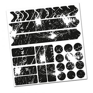 AlphaShield Film de protection autocollant pour cadre de v&eacute;lo, VTT, BMX, carbone, R159 R161 (09 blanc Racing) (Finest-Folia, neuf)