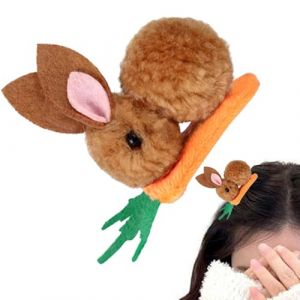 Adorable pince &agrave; cheveux en forme de lapin et carotte pour P&acirc;ques - Jolie pince &agrave; cheveux pour femme - Pour P&acirc;ques, Halloween, costume, chapeau (baortms, neuf)