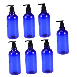 Healvian 7 Pièces bouteille de presse de lotion pompe à shampooing Articles de toilette bouteille voyage cosmétique bouteille plastique bouteilles rechargeables bouteille vide Blue (Le Sengyu, neuf)