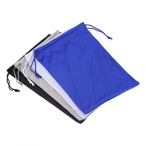 PATIKIL Ski Lunettes Soleil Sac, 4 Paquet Microfibre Neige Lunettes Soleils Bo&icirc;te Couverture Doux Stockage Manche Cordon Serrage Pochette pour Verres lentille Noir Noir Gris Blanc Bleu (PATIKIL UK, neuf)