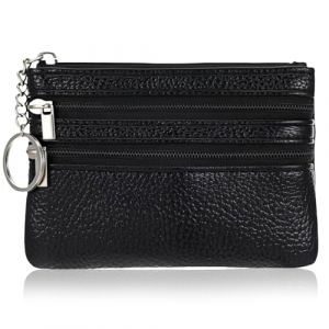 Aucuu Petit Porte-Monnaie Cuir Femme, Mini Porte Monnaie Cuir Mini Petit Portefeuille avec Porte-cl&eacute;s et 3*Compartiments, Mini Coin Purse Wallet pour Femme Homme Enfant Fille Garcon (Aucuu&reg;-EU, neuf)