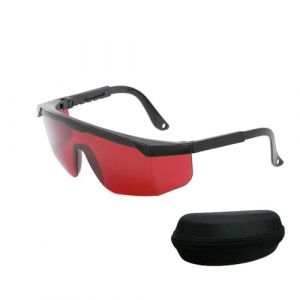 Okaywork Lunettes de protection des yeux, lunettes de sécurité Lunettes protection bricolage IPl Lunettes laser Lunettes d'équipement de beauté pour graveur laser d'épilation d'équipement OPT (rouge) (good_thing, neuf)
