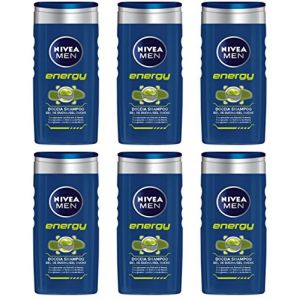6 x Shampoing Gel Douche Nivea Men Energy Homme offre en stock (CorpoeCapelli, neuf)