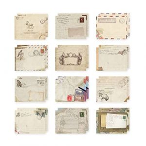 Mini enveloppe vintage enveloppes enveloppes mini papier enveloppes rétro Mini enveloppe colorée pour le mariage de Noël 12pcs (BiZeDZ, neuf)