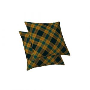 ggaimwf Tartan Housse Coussin 40x40cm Oreillers &agrave; Carreaux pour Le lit Ferme Jaune Bleu Vichy Classique Ext&eacute;rieur Housses de Coussin Coussin de canap&eacute; Style Maison de Campagne Lot de 2 (ggaimwf EU, neuf)