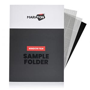 MARAPON® Film pour vitres Dossier d'échantillons DIN A5- Auto-adhésif Opaque - Film Anti-Regards à adhérence Statique - Films Miroir et Verre dépoli pour l'intérieur et l'extérieur (MARAPON | France, neuf)
