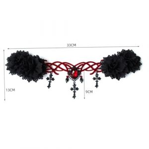 BESPORTBLE 1 Pièce couvre-chef lolita Coiffe de vampire pour cosplay Coiffe de vampire gothique Bandeau femme moissonneuse faire la fête couvre-chef gothique lolita coiffe de cosplay Black (Linspencer, neuf)
