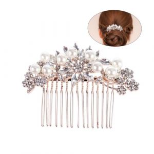 HONITANO Peigne &Agrave; Cheveux En Perles Pour Femmes Accessoires De Mari&eacute;e Accessoires De Cheveux De Mariage Peigne De Mariage Peigne De Mari&eacute;e Peigne &Agrave; Cheveux De Mari&eacute;e Accessoires De (LUWELI, neuf)