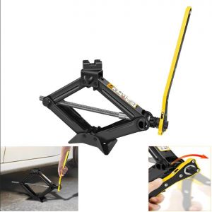 Cric losange pour voiture, SUV, monospace, en acier de qualité, capacité de charge 2 tonnes, cric ciseaux 2 tonnes avec clé à cliquet (Marblehee, neuf)