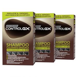 Just For Men Control GX - Shampooing pour homme - Couleur et couleur des cheveux - R&eacute;duit progressivement le gris pour un look naturel (Lot de 3) (CorpoeCapelli, neuf)