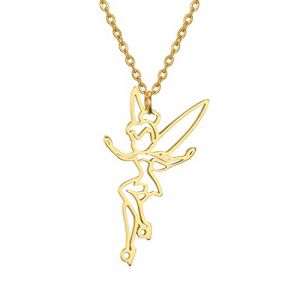 EUEAVAN Princesse Wendy Tinkerbell Pendentif Collier F&eacute;e Pixie Ange &agrave; la mode Danseur Magique Exquise Ballet Choker Bijoux Conte de F&eacute;e Citation Filles Femmes Ados (EUEAVAN, neuf)