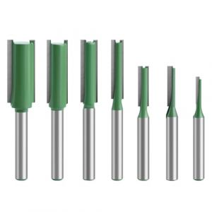 Hwtcjx 7 Pcs Fraise Droite à Queue 6 mm, Defonceuse Pour Bois, Carbure de Tungstène, Outil de Travail, Routeur à Simple Double Flûte, 3mm 4mm 5mm 6mm 8mm 10mm 12mm (Ygdein, neuf)