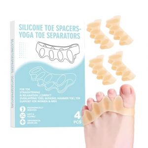 Séparateurs d'Orteils, Ecarteur Orteil Hallux Valgus, Ecarteur Orteil et Redonner Aux Orteils Leur Forme, Souple Correcteur d'Orteils Pour Homme et Femme (4PC) (ailer Toye, neuf)