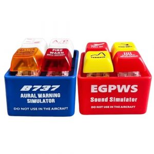 Porte-clés simulateur d'avion | Porte-clés d'alerte pilote et équipage | Simulateur sonore d'avertissement EGPWS avec éclairage LED | Bouton de sécurité du cockpit pour les passionnés d'aviation (wangzezhangdvdsvds, neuf)