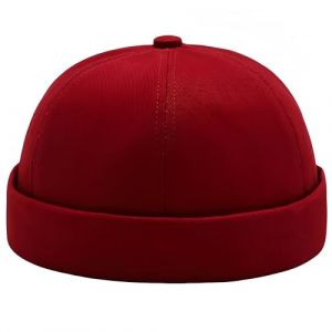 Bonnets Homme Hiver Bonnet De Nuit Homme Femme Homme Adapt&eacute; Bonnet Docker en Adjustable Docker Hat Casquette sans Visiere Rolled Cuff Brimless Hat Bonnet Marin Beanie Worker Caps Homme Bonnet (YUNIAN-Direct, neuf)