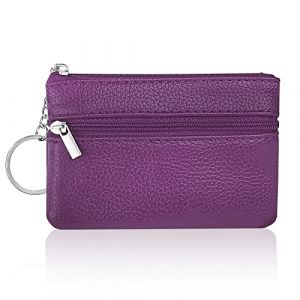 Aucuu Petit Porte-Monnaie Cuir Femme, Mini Porte Monnaie Cuir Mini Petit Portefeuille avec Porte-cl&eacute;s et 3*Compartiments, Mini Coin Purse Wallet pour Femme Homme Enfant Fille Garcon (Aucuu&reg;-EU, neuf)