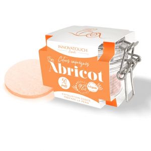 Disques de coton Imprégnés Abricot illuminateurs - Innovatouch Cosmetic - Soin bonne mine - 50 pads - 98% d'origine naturelle - végan - exfoliation douce - prépare la peau - 100% coton (La Malle Au Trésor, neuf)