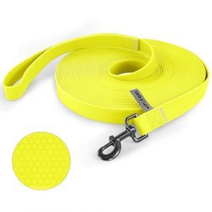 Wolfone Laisse pour Chien - 6 m - Jaune - Imperméable - Longue Laisse avec poignée antidérapante - Robuste - pour Les activités de Plein air (Wolfone store, neuf)