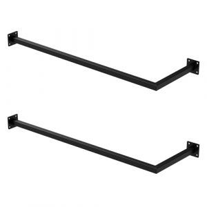ML-Design 2x Tringle à Vêtements d'Angle, P30xL90 cm, Noir, Acier Inoxydable, Tringle de Penderie Forme de L, Portemanteau à Montage Mural, Porte-vêtements, Tringle à Linge, Matériel de Montage Inclus (ECD-Germany, neuf)