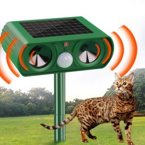 Repulsif Chat Exterieur Solaire, Répulsif Chat Ultrason, Repousse efficacement Les Chats, Les Oiseaux, Les Renards, Les ratons laveurs, Les Lapins et Les rongeurs. (Fast delivery within 7 to 16 days, neuf)