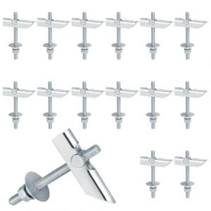 Fentar 15 Jeux de Cheville a Bascule, M6 x 100mm Suspente Placo Robuste, Cheville Placo Charge Lourde en Acier Galvanis&eacute; au Carbone, Cheville Parpaing Creux pour les Plafonds et les Plaques de Pl&acirc;tre (FtrsTrade, neuf)