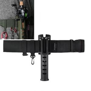 Enjoyard Support de canne &agrave; p&ecirc;che r&eacute;glable en forme de ceinture, support de cannes &agrave; p&ecirc;che, pour surf casting et kayak, accessoire pour hommes (noir) (Secret Dream, neuf)