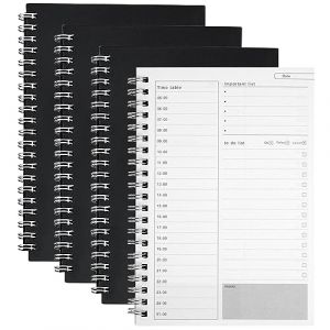 Orssmigs 4 Pièces To Do List Bloc Note Daily Planner Carnet To Do List Agenda Journalier A4 Cahier Spirale To Do List Planning Journalier Cahier To Do Liste pour Papeterie de Bureau (19 cm x 13.2 cm) (JIEYIKJ, neuf)