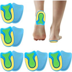 Talonnette Gel Silicone Antichoc Amortissante Orthop&eacute;dique Taille L Talonnettes en Gel de Silicone pour Prot&eacute;ger vos Talons et Tendons D'achilles et Soulager Les Fasciite Plantaire 5 Paires (jixinzhaodianzi, neuf)