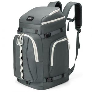 Lunidry Sac &agrave; Dos pour Chaussures de Ski, 65L Sac &agrave; Chaussures de Snowboard avec Compartiment pour Casque, Sac &agrave; Dos de Voyage pour Skis, Snowboard, Casques, Lunettes et Accessoires (DELXINXI, neuf)