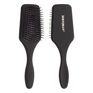 Denman (Black) Mini Paddle Cushion Hair Brush for Blow Drying, Detangling & On the Go Travel - Comfortable Styling, Straightening & Smoothing - For Women and Men, D84 (Denman Brush., neuf)