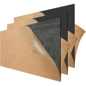 YIWONFU 6 Pièces Plaque Acrylique Noir A4(297x210 mm),1mm d'Épaisseur Plaque Plexiglas Feuille Plastique pour Cadre Photo, Présentation de Projet, Peinture (zhiyi-eu, neuf)