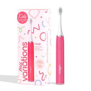 My Variations ® - Brosse à Dents Électrique Enfant - Technologie Sonique - 1 Mois d'Autonomie - Rechargeable - Recommandée par les Dentistes - 2 Modes - Minuteur 2 Min Intégré - 3 à 12 ans - Rose (My Variations, neuf)