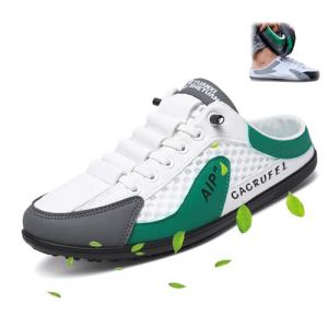 MAOAEAD Baskets dos nu pour homme, pantoufles de sport d'été à enfiler pour homme, mule décontractée à dos ouvert, chaussures d'extérieur (maille verte, 43) (YUZHSTORE, neuf)