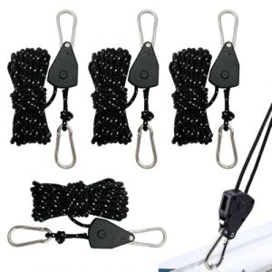 WUSJCOF 4 cordes de haubanage réfléchissantes avec tendeur 4m 4mm pour tente, voile d'ombrage, extérieur (NAROU DUTEN, neuf)