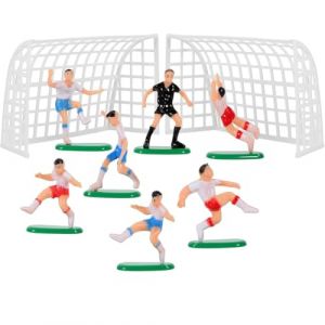 KEWUF 9 Pcs decoration anniversaire foot, Decoration Gateau Foot Deco Anniversaire Figurine Footballeur pour Thème du Football Fête anniversaire Foot pour Garçon Fille Fans de Football (VicFENG001, neuf)