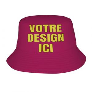 MOSGDBV Bob personnalis&eacute; Chapeau bob Personnalisable Homme Femme &ndash; Ajoutez Un Design Dr&ocirc;le Chapeau de Peche &ndash; Id&eacute;e Cadeau Parfaite pour Vacances et Ext&eacute;rieur (l&uuml;simaoyi, neuf)