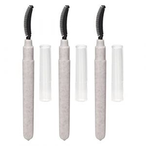 3pcs Brosse à Cils En Silicone, Brosse à Mascara Portable Baguettes De Mascara Brosse De Séparation des Cils Avec Couvercle Anti-poussière Pour Séparer les Cils (blanc) (Orfaty, neuf)