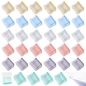 90 Pièces Binder Clips Transparent Pinces Papier Pince Reliure Plastique Pince à Document Pinces Coin Livre Clam Clips de Recharge pour Sécuriser du Papier ou des Documents 6 Couleur (SAIJIAN, neuf)