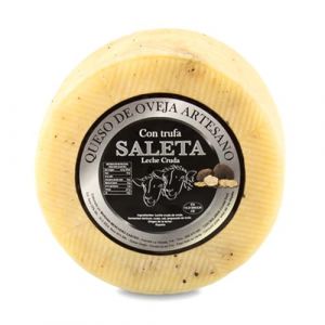 Fromage de brebis affiné à la truffe entier gourmet Saleta (2,3 kg) | Fromage Manchego artisanal (BUYLUX, neuf)