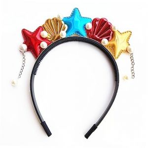 MERRYHAPY -tête Thème Océan Sirène Étoile De Mer Accessoires Cheveux Fille Rouge Déguisement Plage Fête Garçon Fille (Tanomi, neuf)