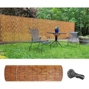 G&eacute;n&eacute;rique Brise Vue Jardin 50 Cm A 160 Cm De Hauteur, Brise-Vue en Bambou, Occultant Canisse Cl&ocirc;ture avec Attaches Zip, Brise Vue Balcon pour Jardin, Piscine, Arri&egrave;re-Cour, Patio(70 * 500cm) (JLMWG, neuf)